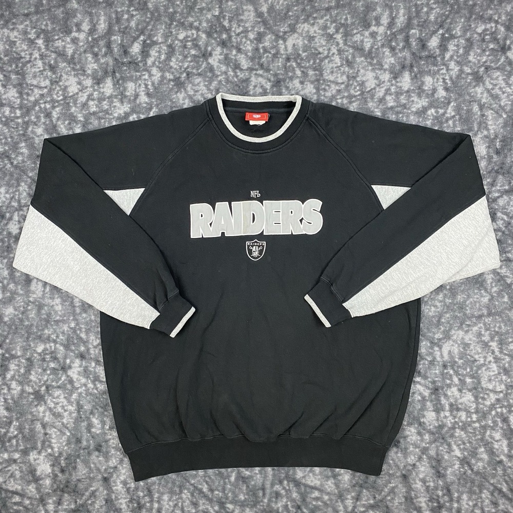 NFL Las Vegas Raiders Mens XL Embroidered Crewneck Sweatshirt VF Imagewear Black